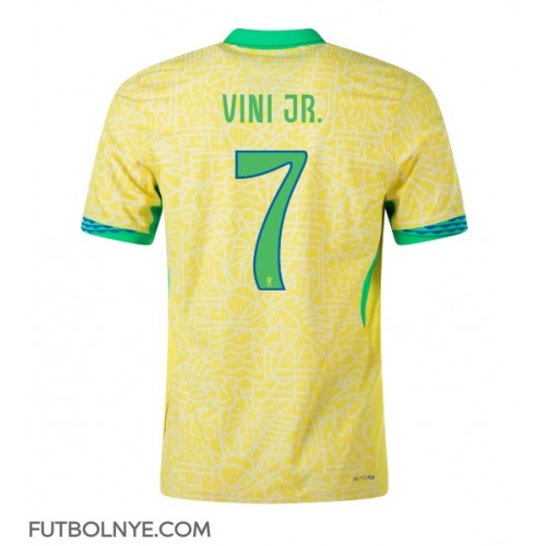 Camiseta Brasil Vinicius Junior #7 Primera Equipación Copa America 2024 manga corta